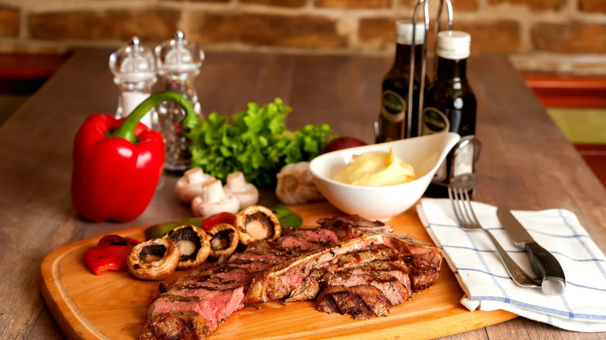 Dry aged t-bone steak