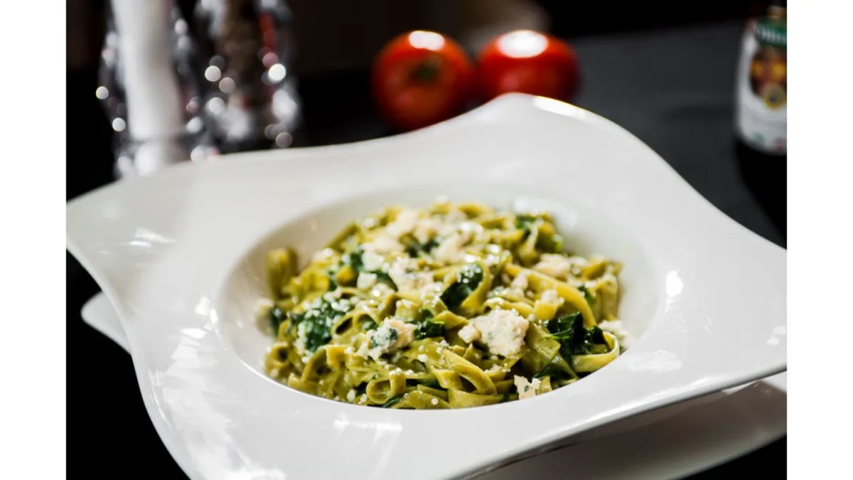 Tagliatelle sa španaćem I gorgonzola sirom