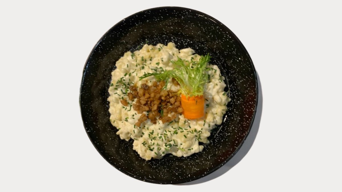 250 g Bryndzové halušky s chrumkavou  slaninkou  1,3,7