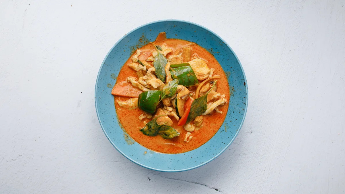15a. Friterad Fläskkött med Currysås