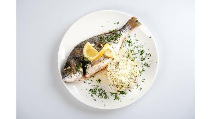 Doradă la grătar cu orez sălbatic, parmesan și lămâie/Grilled bream with wild rice, parmesan and lemon