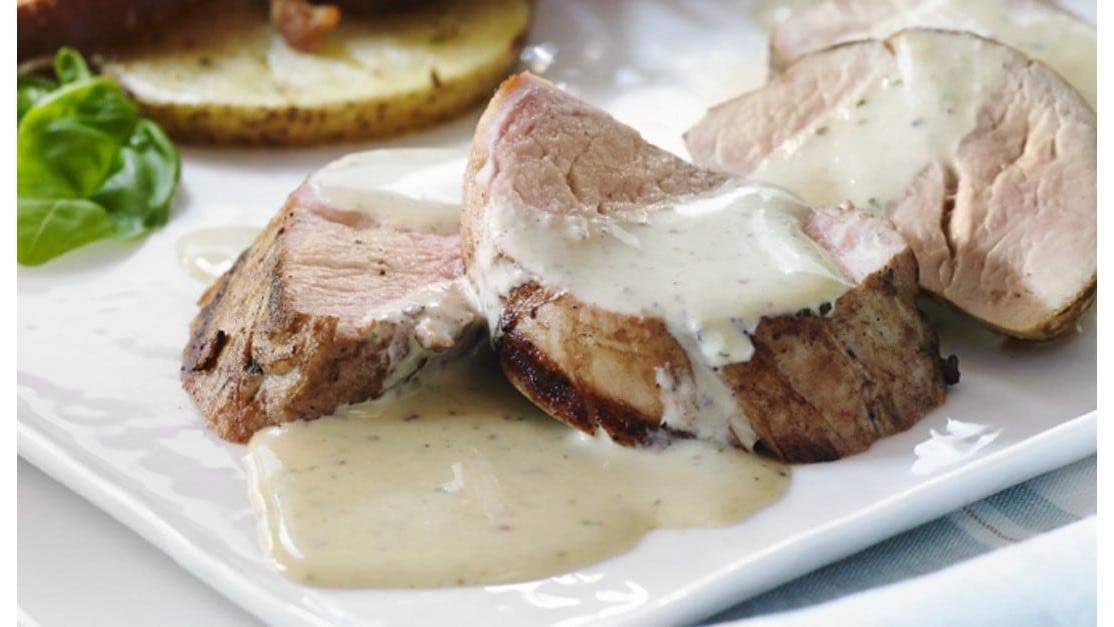 Mușchi porc cu sos de gorgonzola