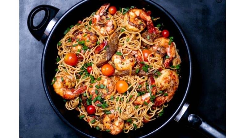 Spaghetti cu fructe de mare