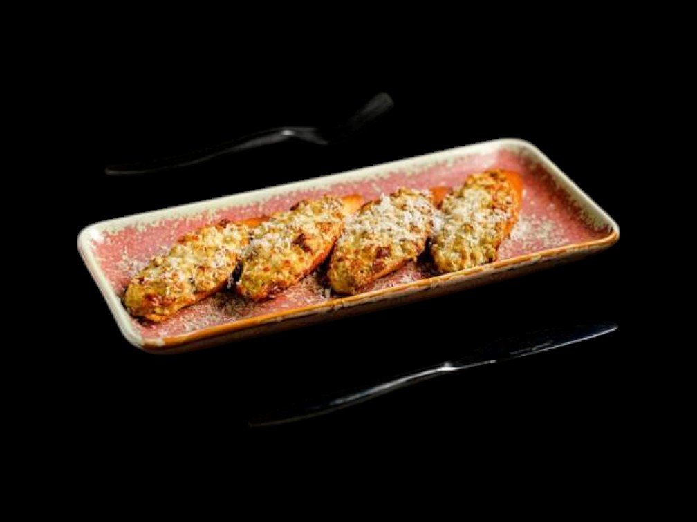 Crostini cu hribi, mascarpone și parmezan