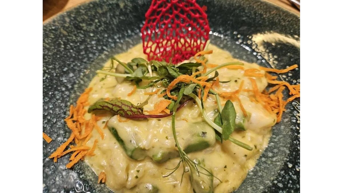 Risotto cu creveti si sparanghel