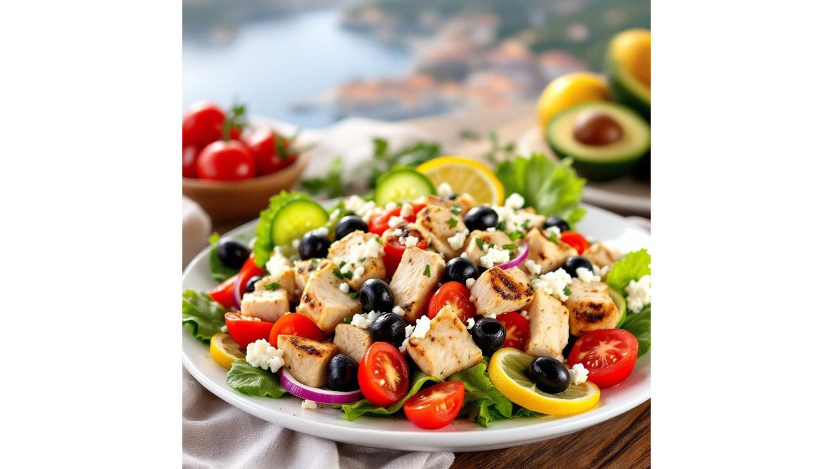 Salată grecească de pui
