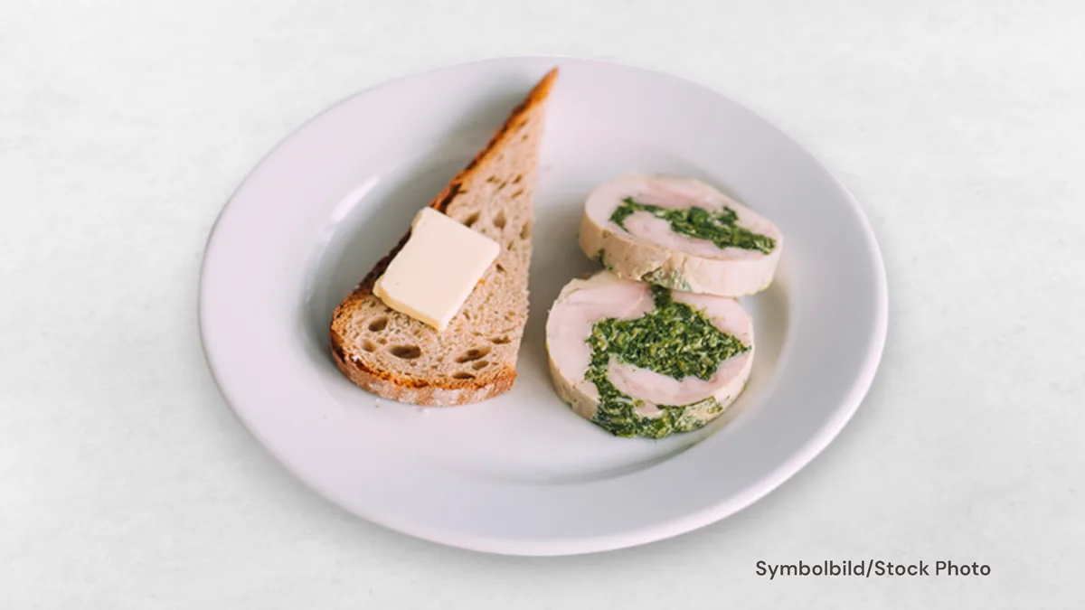 Gebackene Hühnerroulade