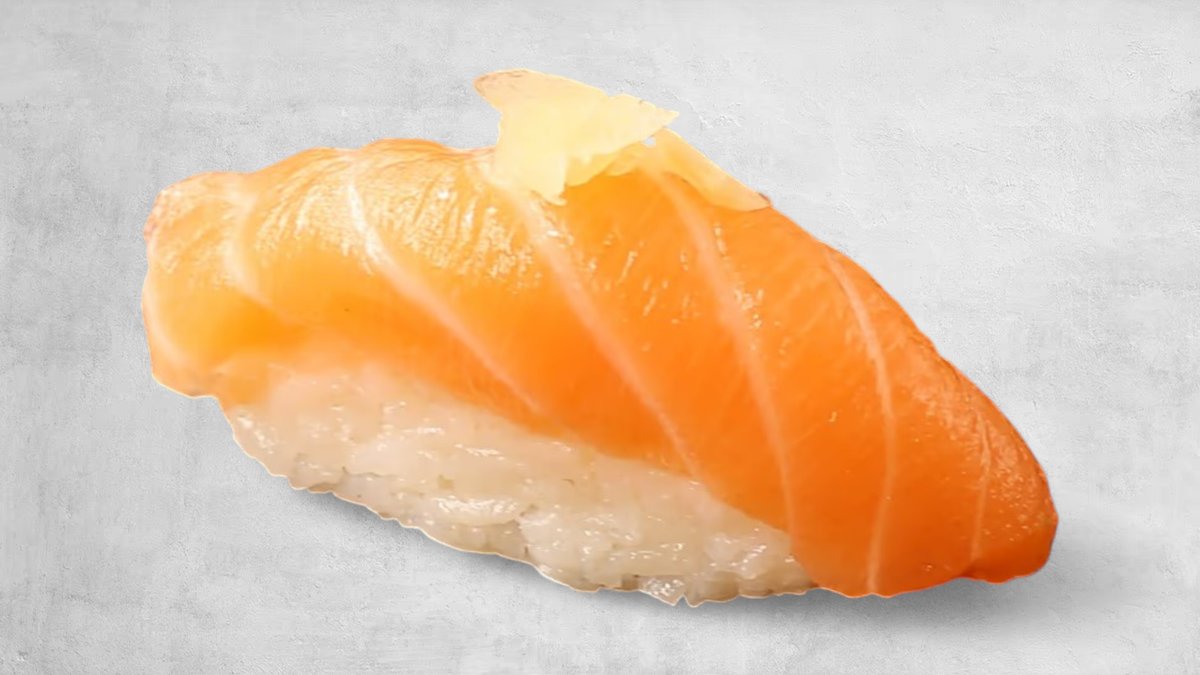 106. Nigiri laks hvidløg