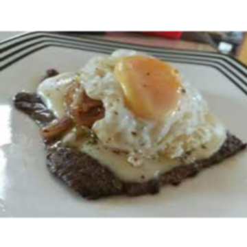Bife à Cavalo com Queijo