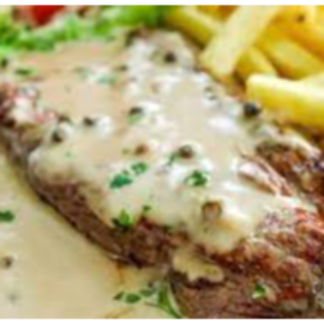 Bife Grelhado com Queijo e Vinagrete