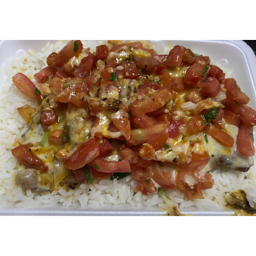 Frango Grelhado com Queijo e Vinagrete