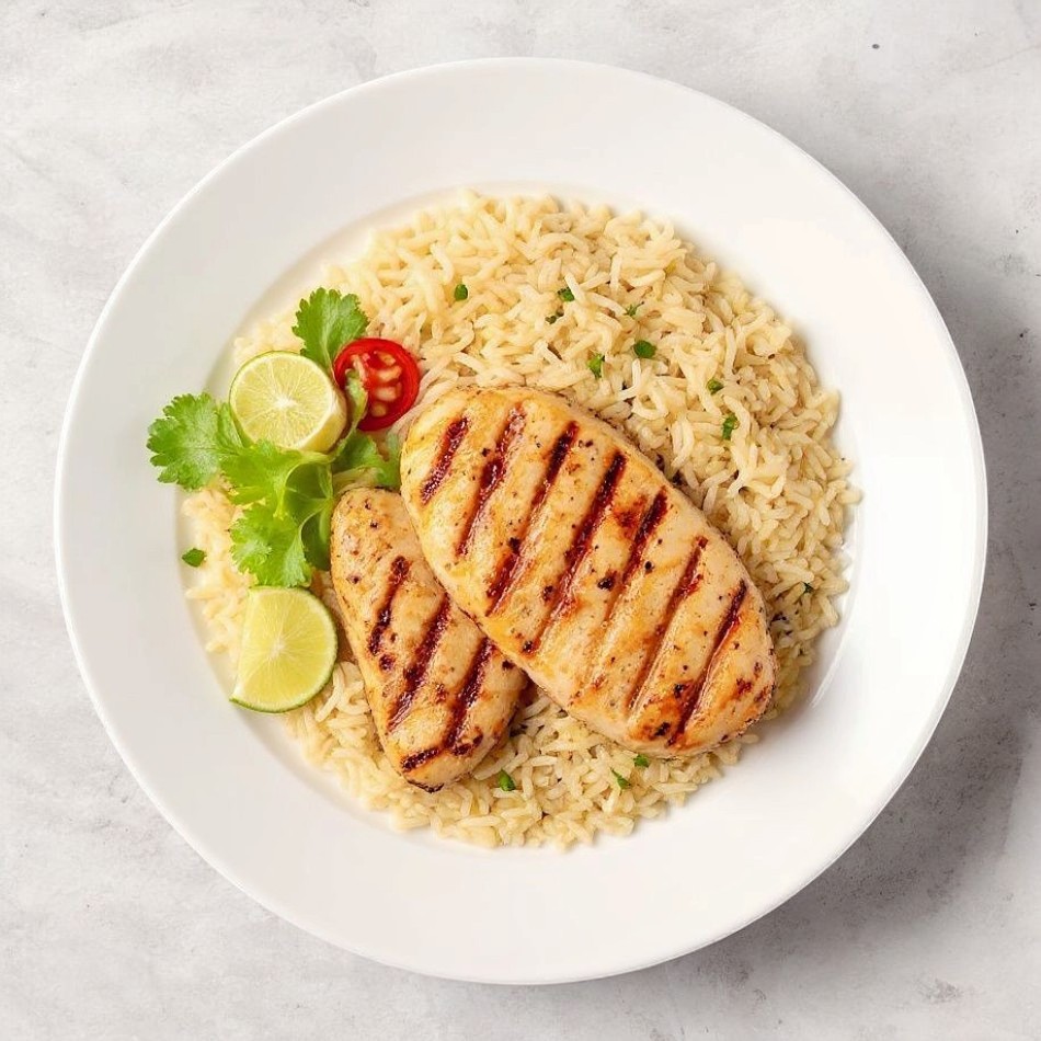 Arroz Cantones con Felete Pollo Plancha