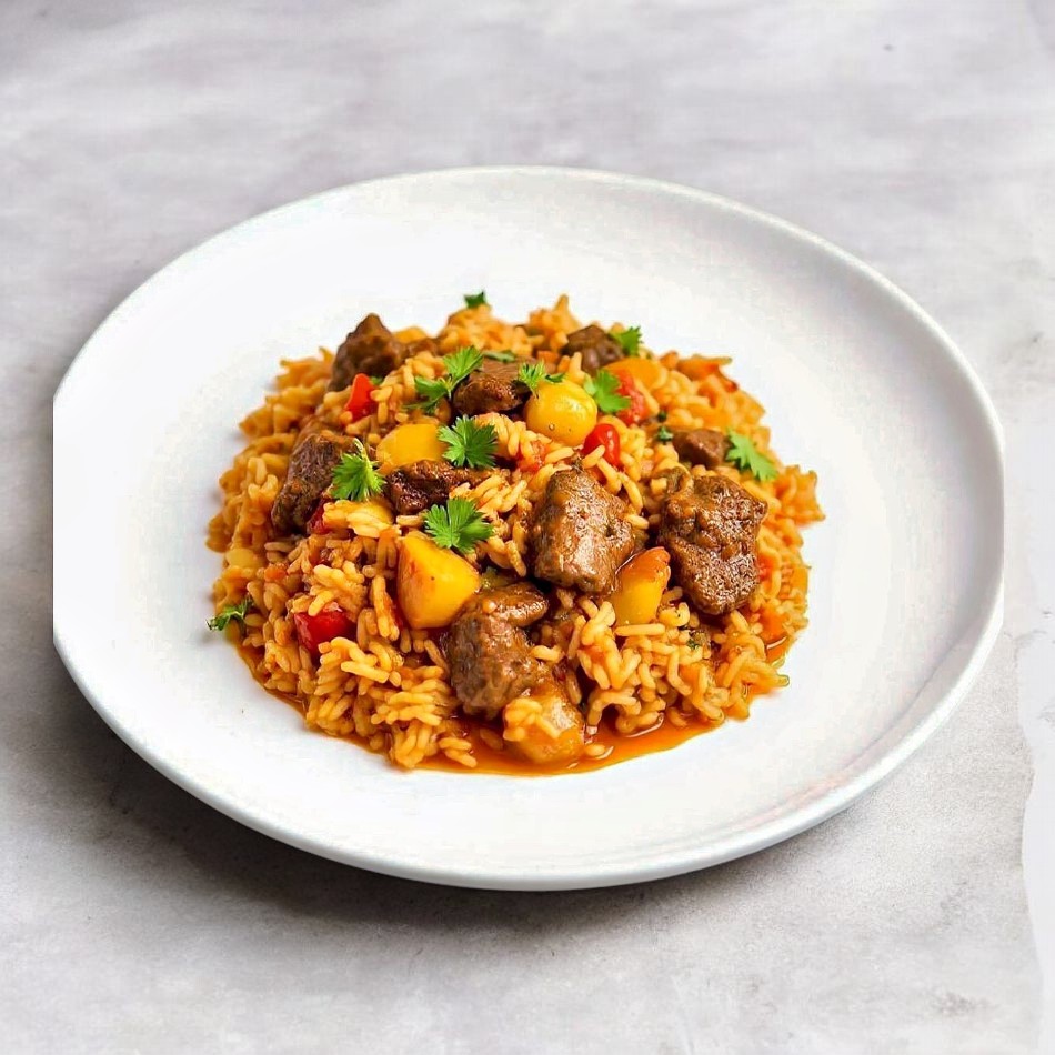 Arroz con Lengua en Salsa