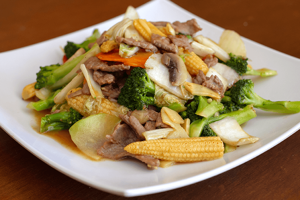 Carne con Verduras Salsa Ostión