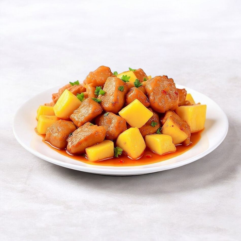 Cerdo en Salsa Agridulce y Piña