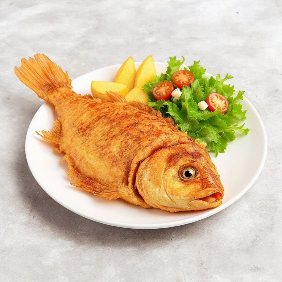 Pescados Entero Frito con Papas