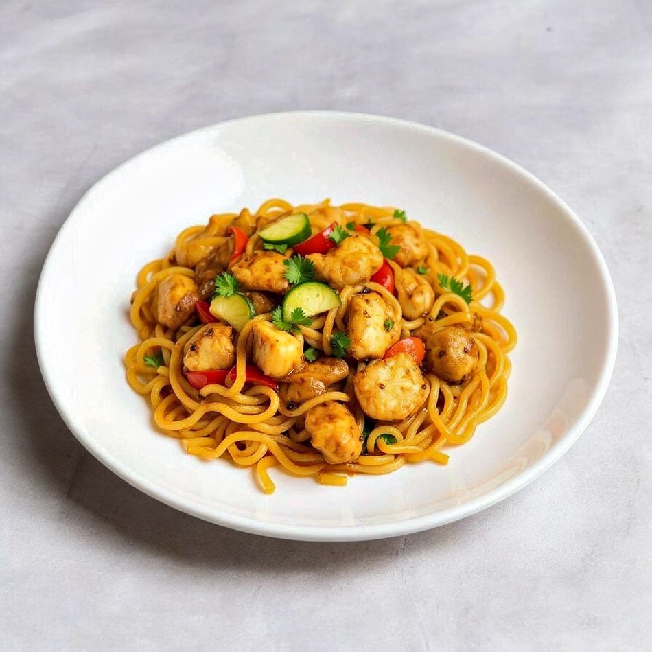 Saho Fan con Pollo en Salsa