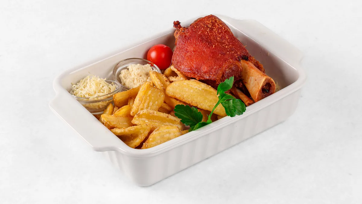 Borza's crispy pork knuckle