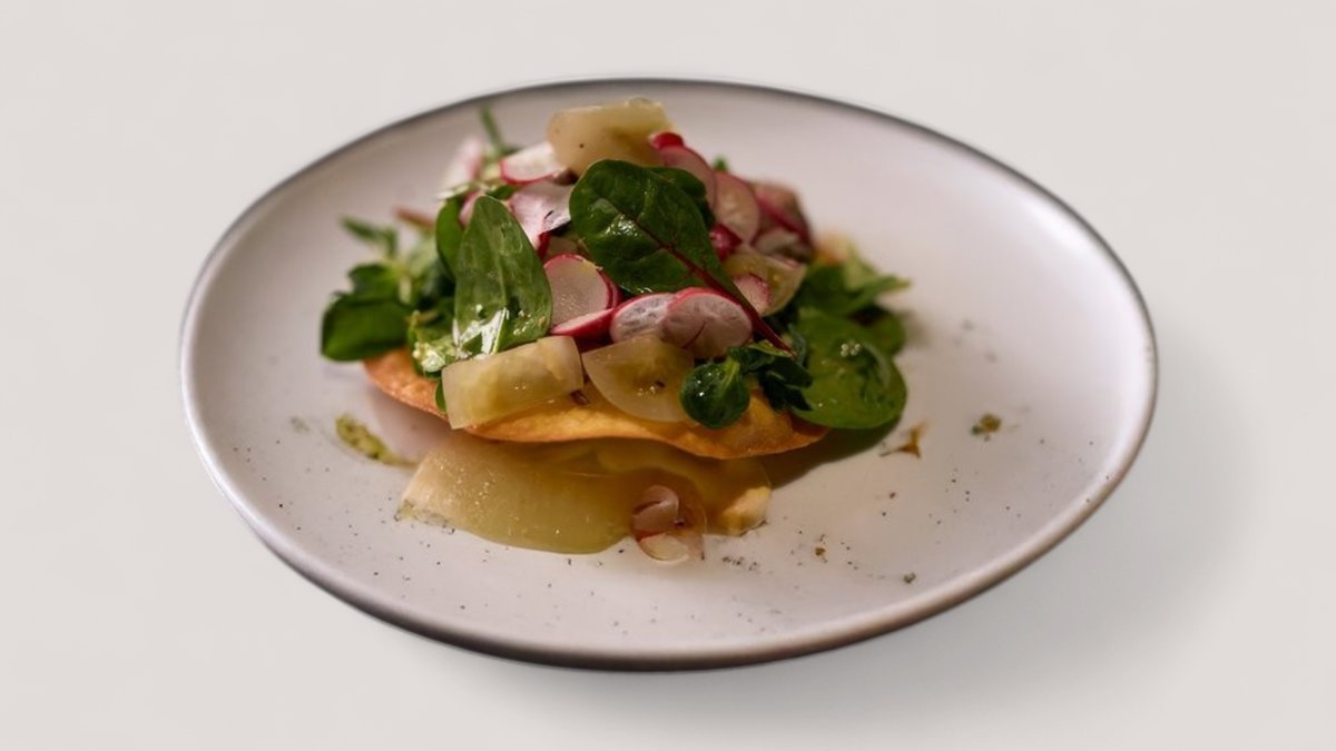 Salata sa grilovanim biftekom na hrskavoj tortilji