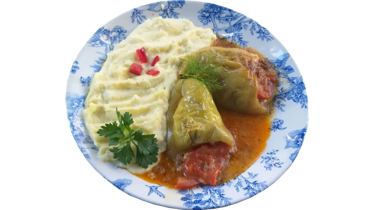 Punjene paprike + pire