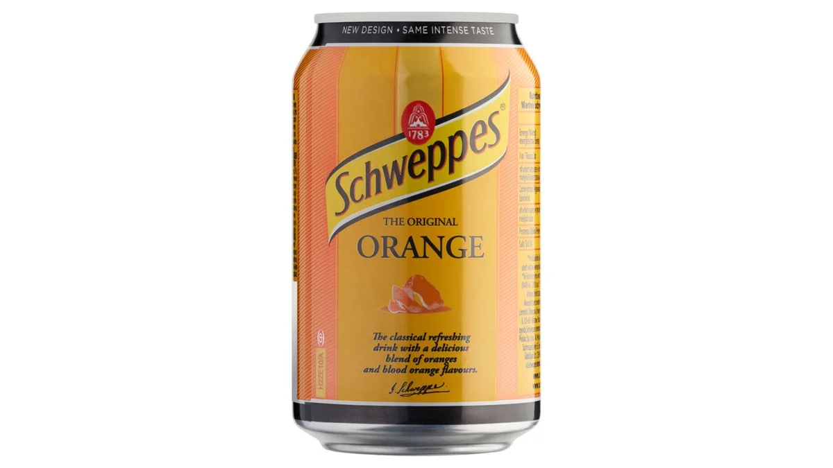 Schweppes csökkentett energiatartalmú narancsízű szénsavas üdítőital cukorral, édesítőszerrel 330 ml