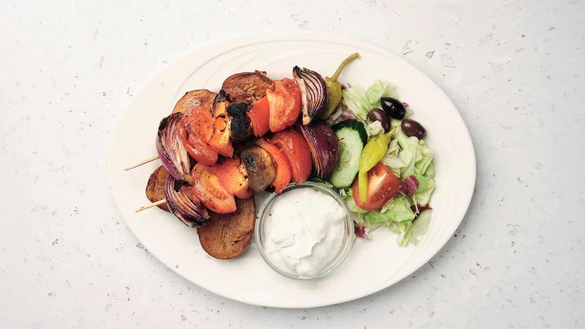 Grillade Vegetariska Grillspett