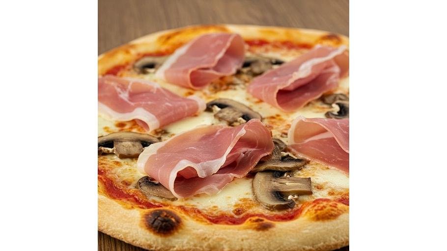 Pizza prosciutto e funghi