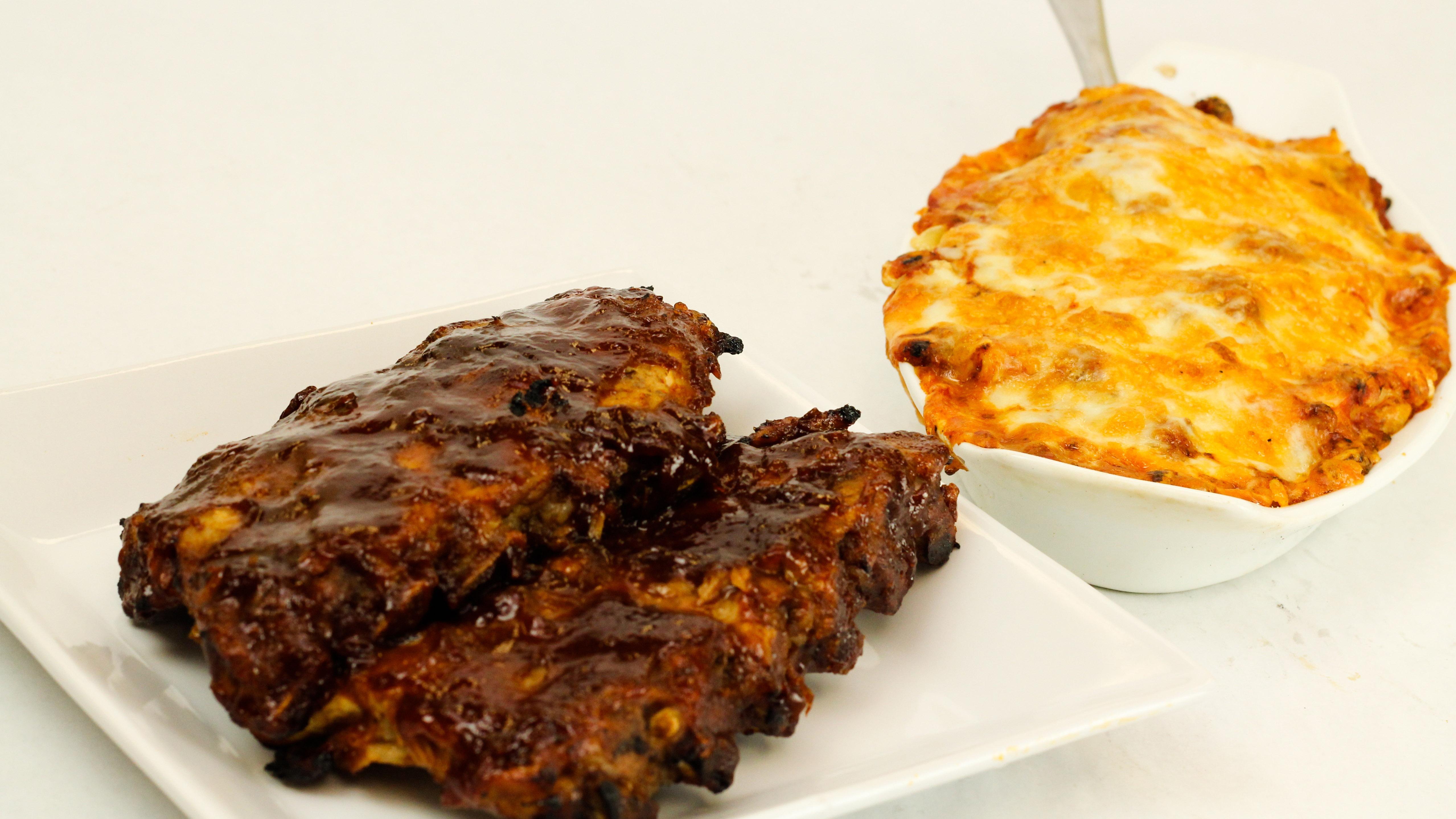 BBQ Ribs with Ravioli