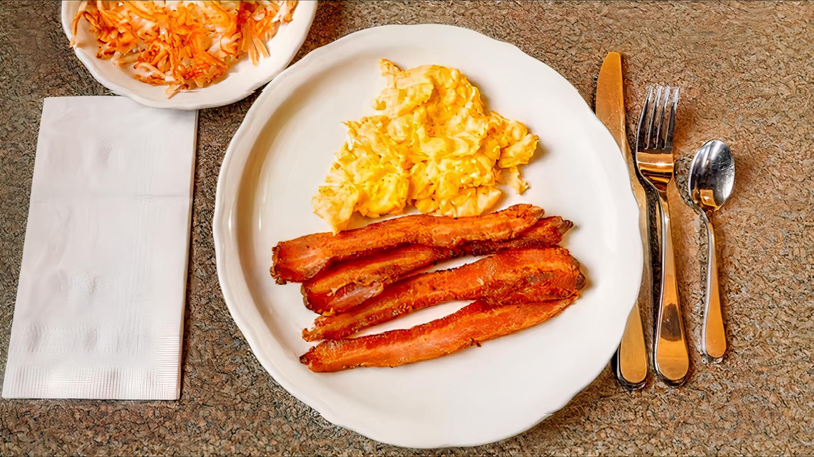 Thick Sliced Bacon and Eggs