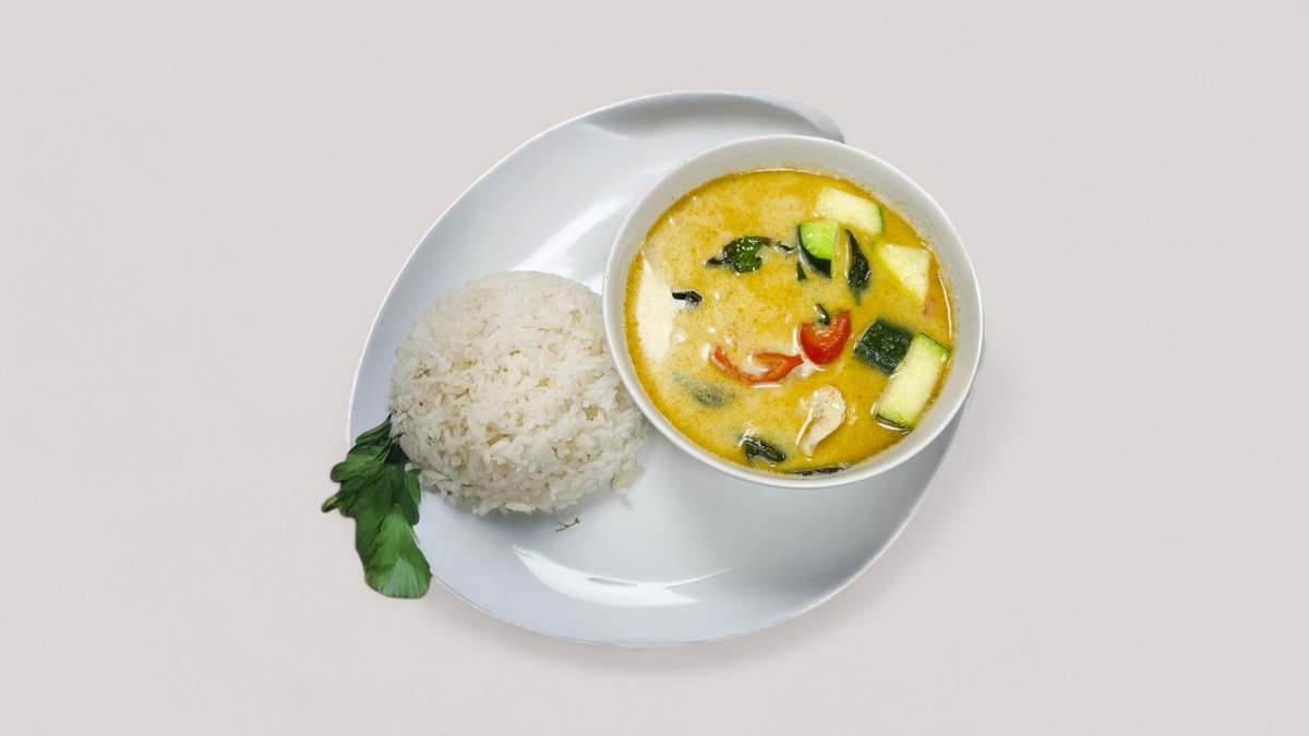 Kaeng Kaew Wan/Thai green curry menü választható Coca-cola üdítővel