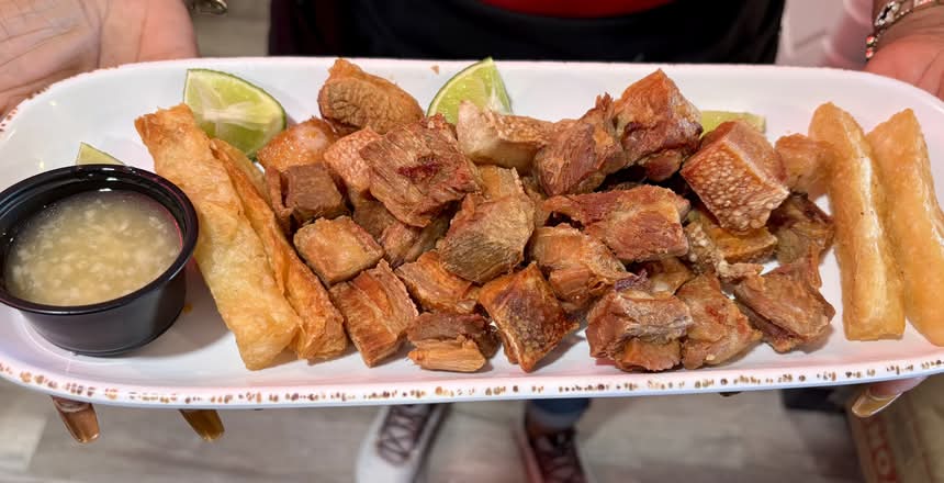 Chicharrones and fried yuca