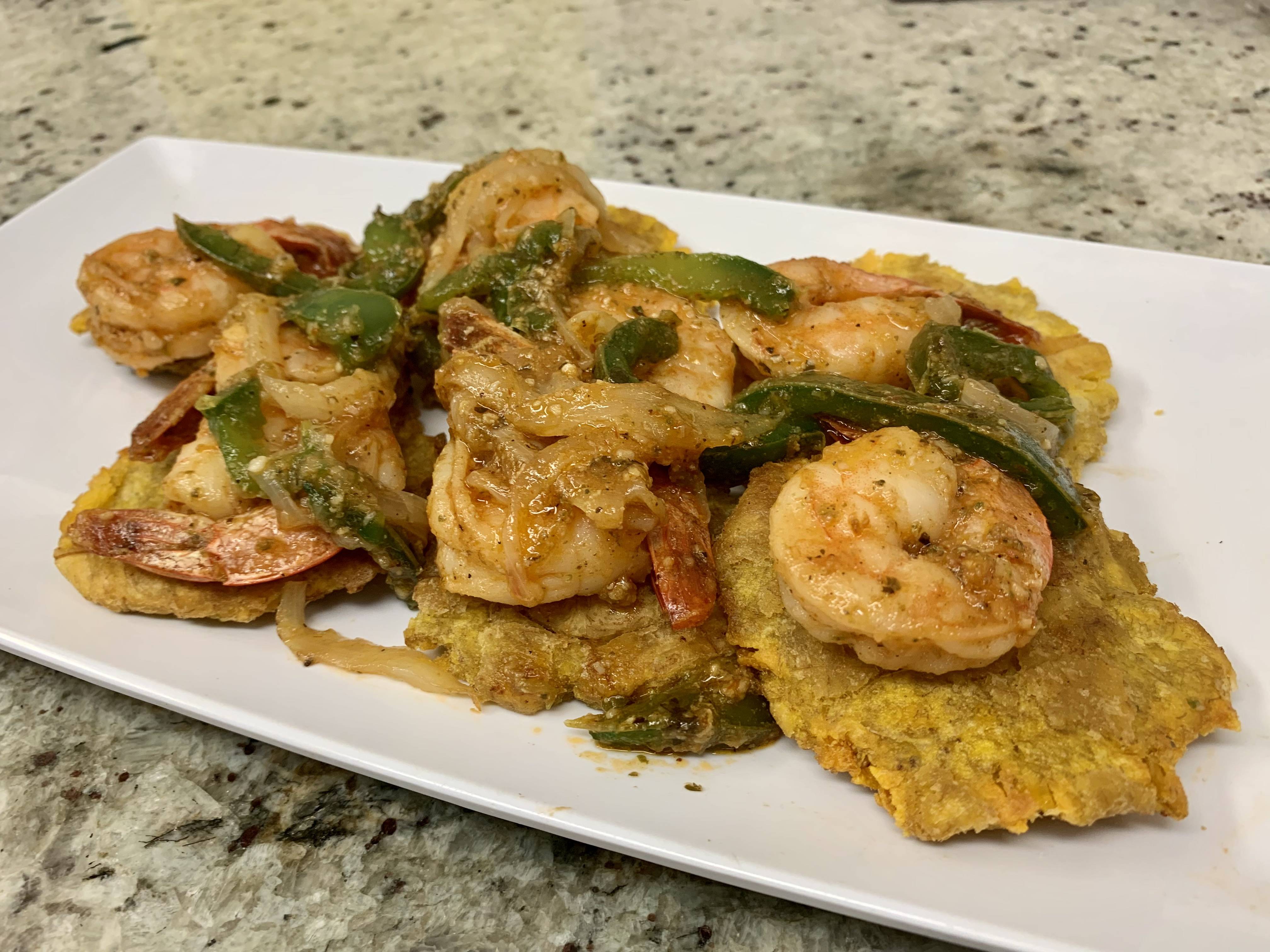 Tostones and Shrimp