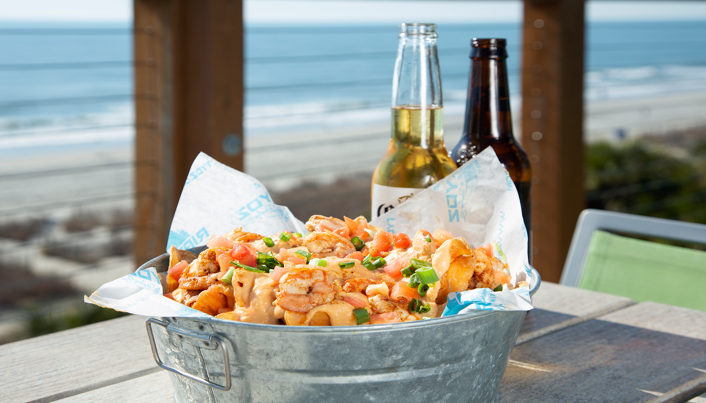 BLACKENED SHRIMP and BEER CHEESE PUB CHIPS