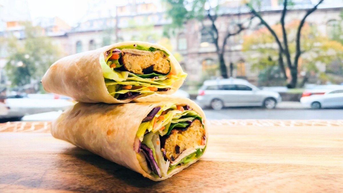 Beetroot Falafel Wrap