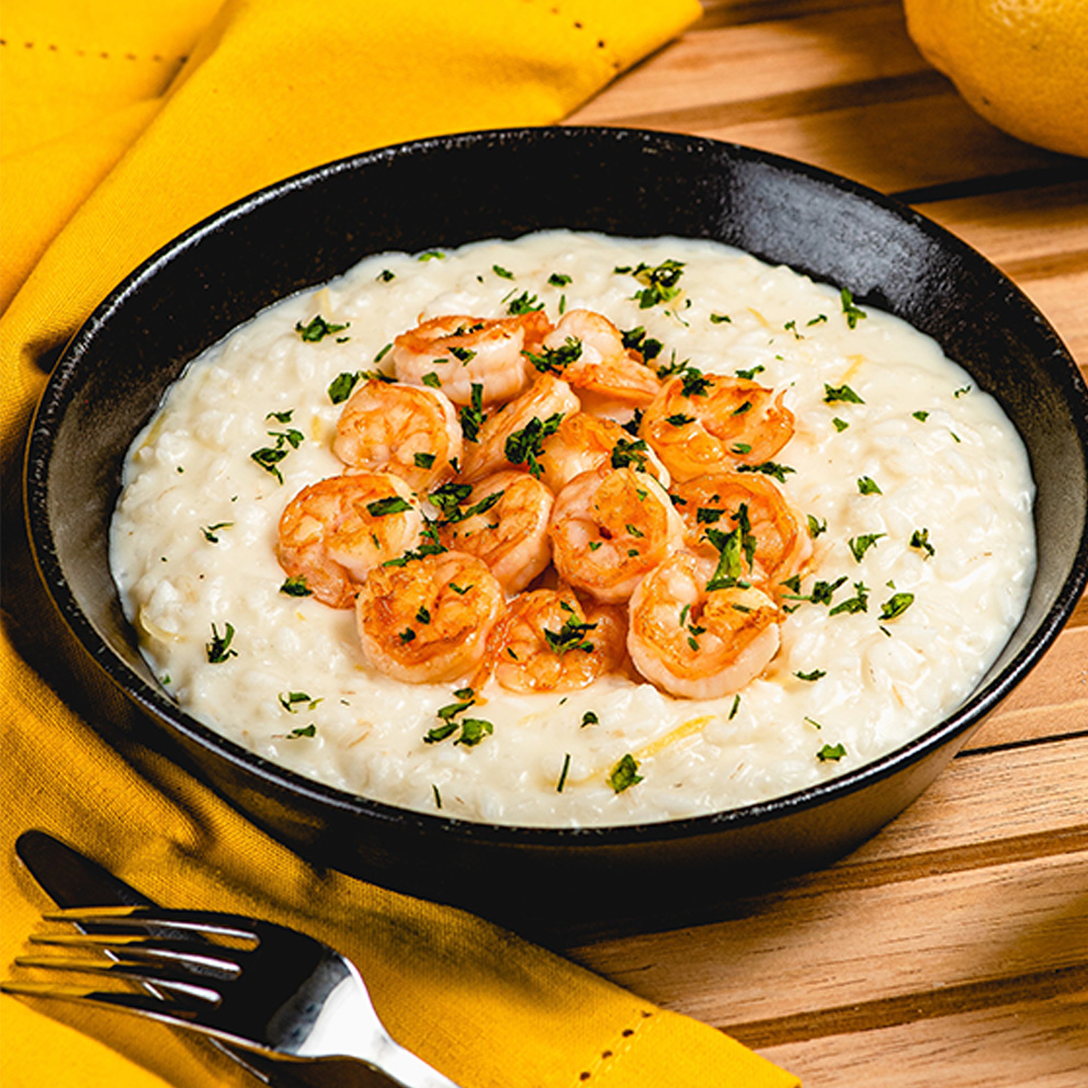 Risoto de Camarão com Limão Siciliano