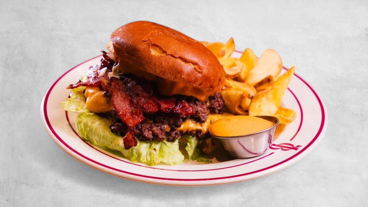 Smash double cheesburger + frytki