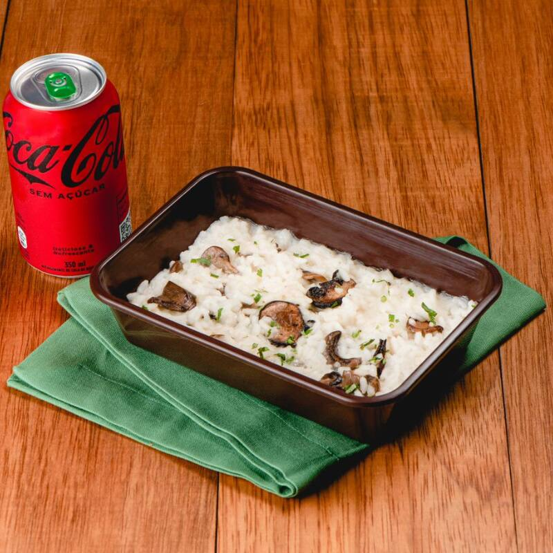 Risoto de Cogumelo e Coca-Cola