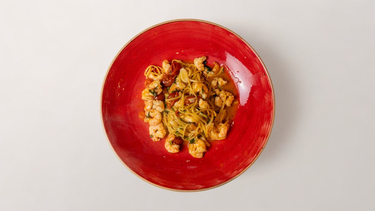 58. Linguine con Gamberi