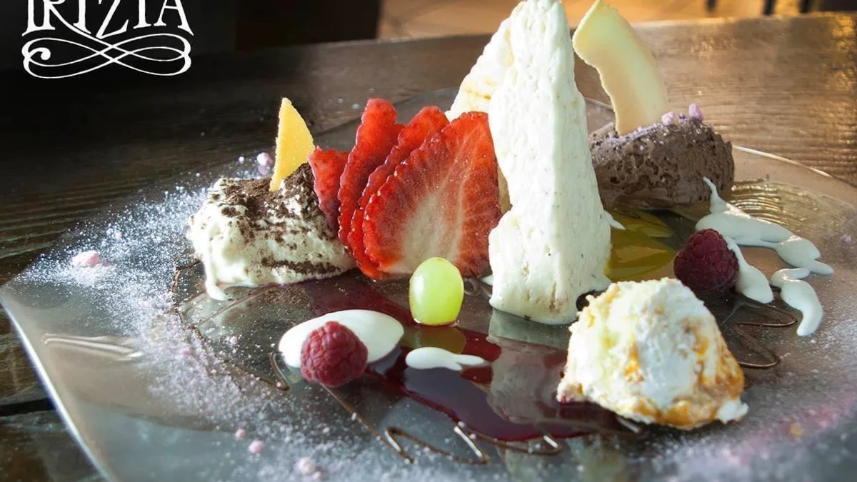 Krizia desszert kompozíció