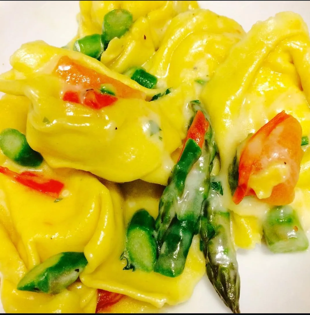 Ricottás friss spárgás házi tortelli