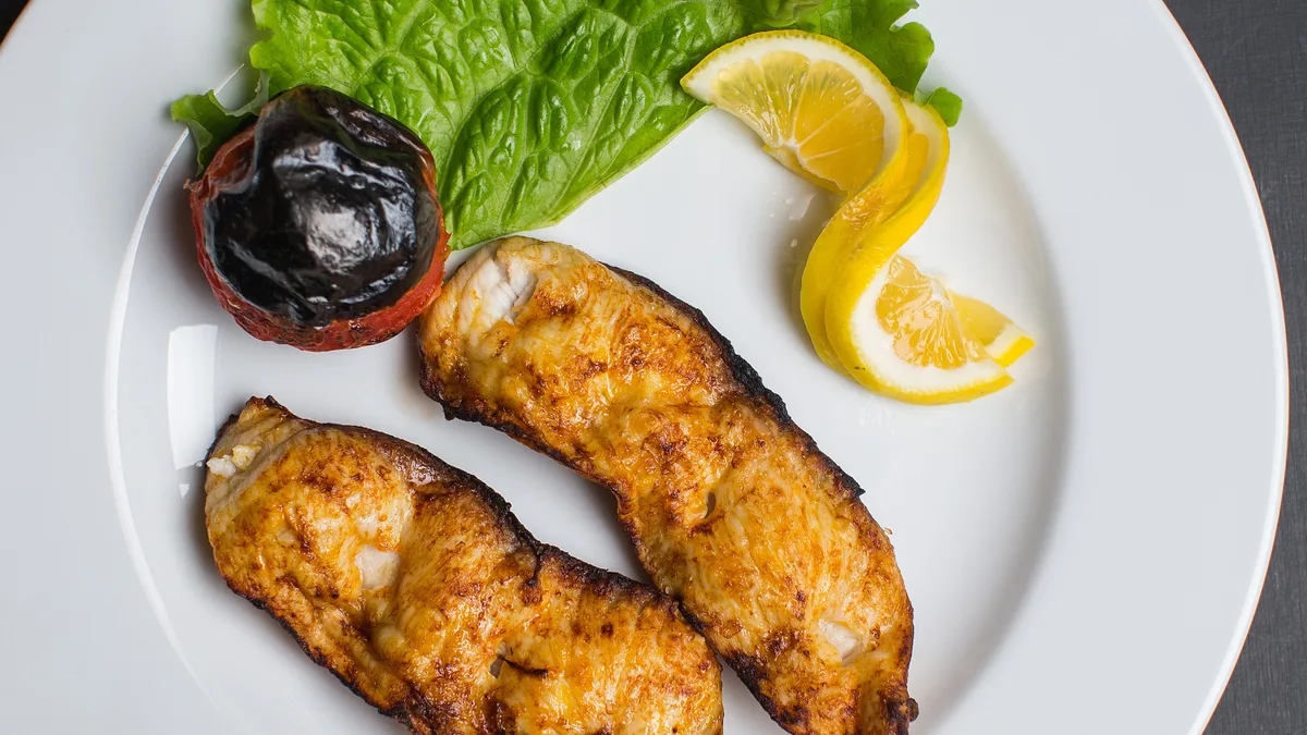 Sturgeon Fish on the Grill