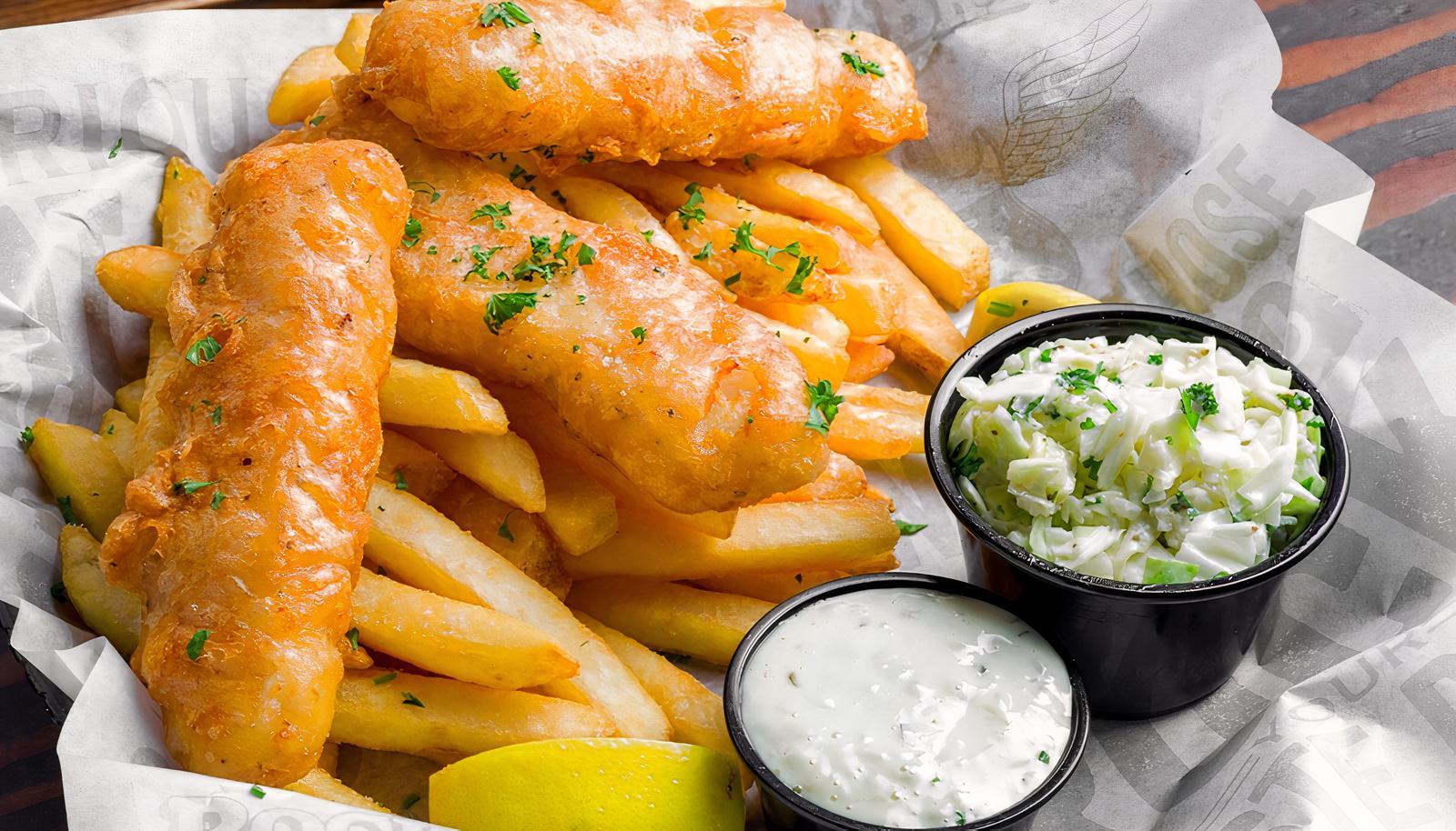 Beer, Battered Fish and Chips