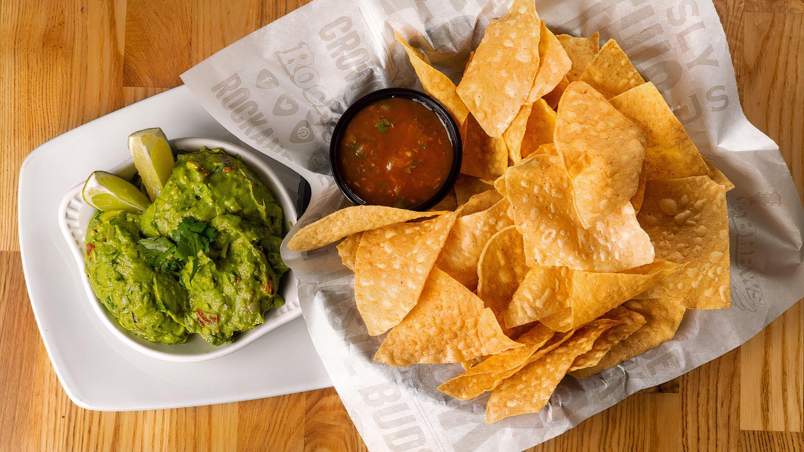 Hand Hacked Guacamole and Chips