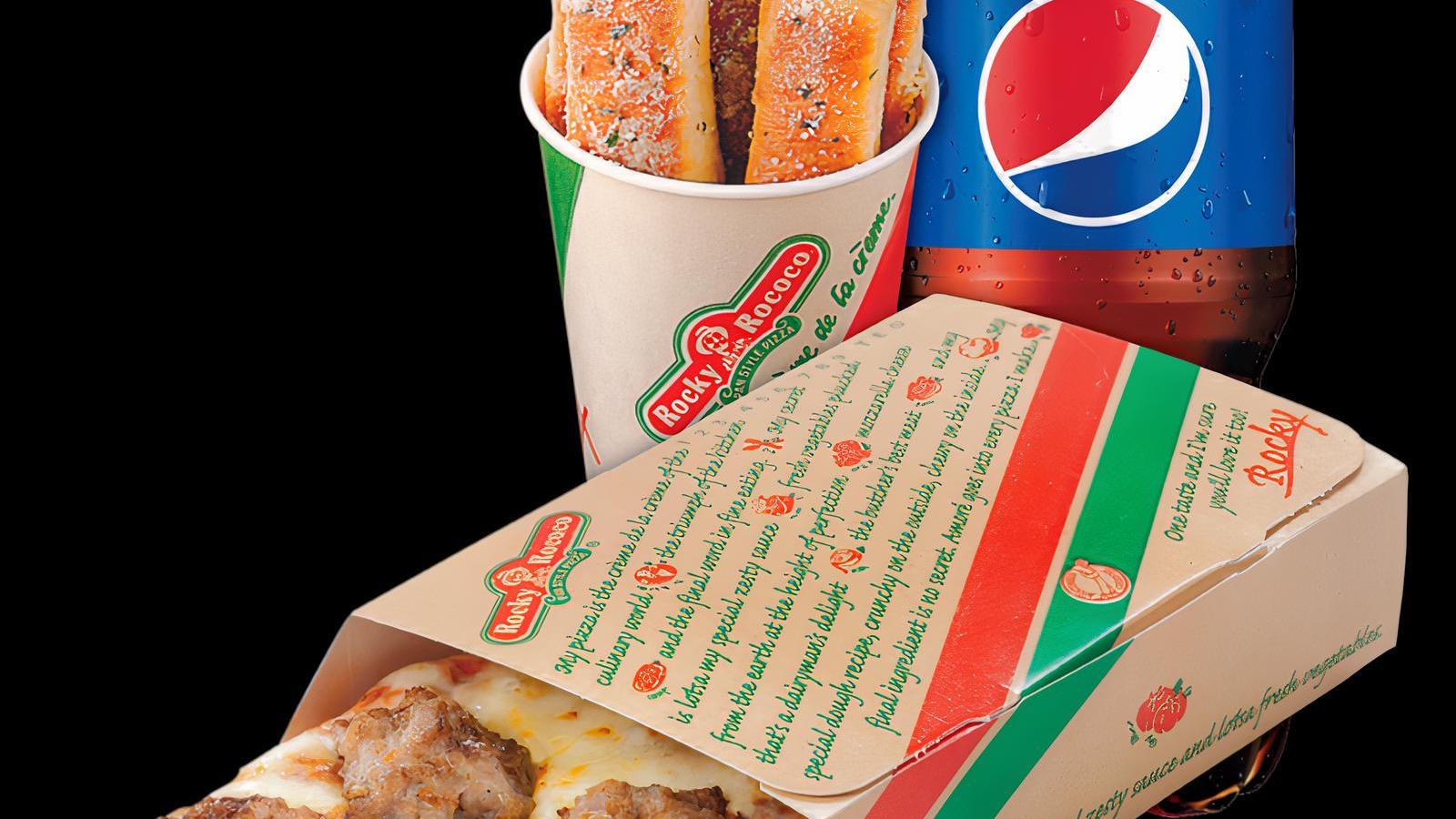 Regular Slice, Breadstick and Drink Combo
