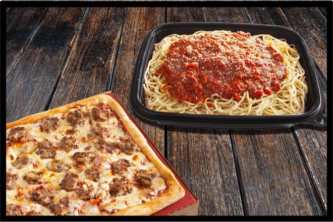 Medium 1-Topping Pizza and Spaghetti Meal