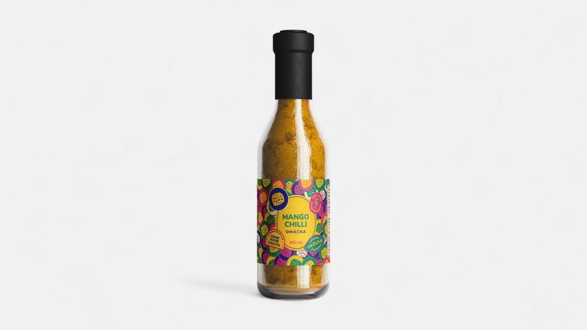 Mango sauce bottle