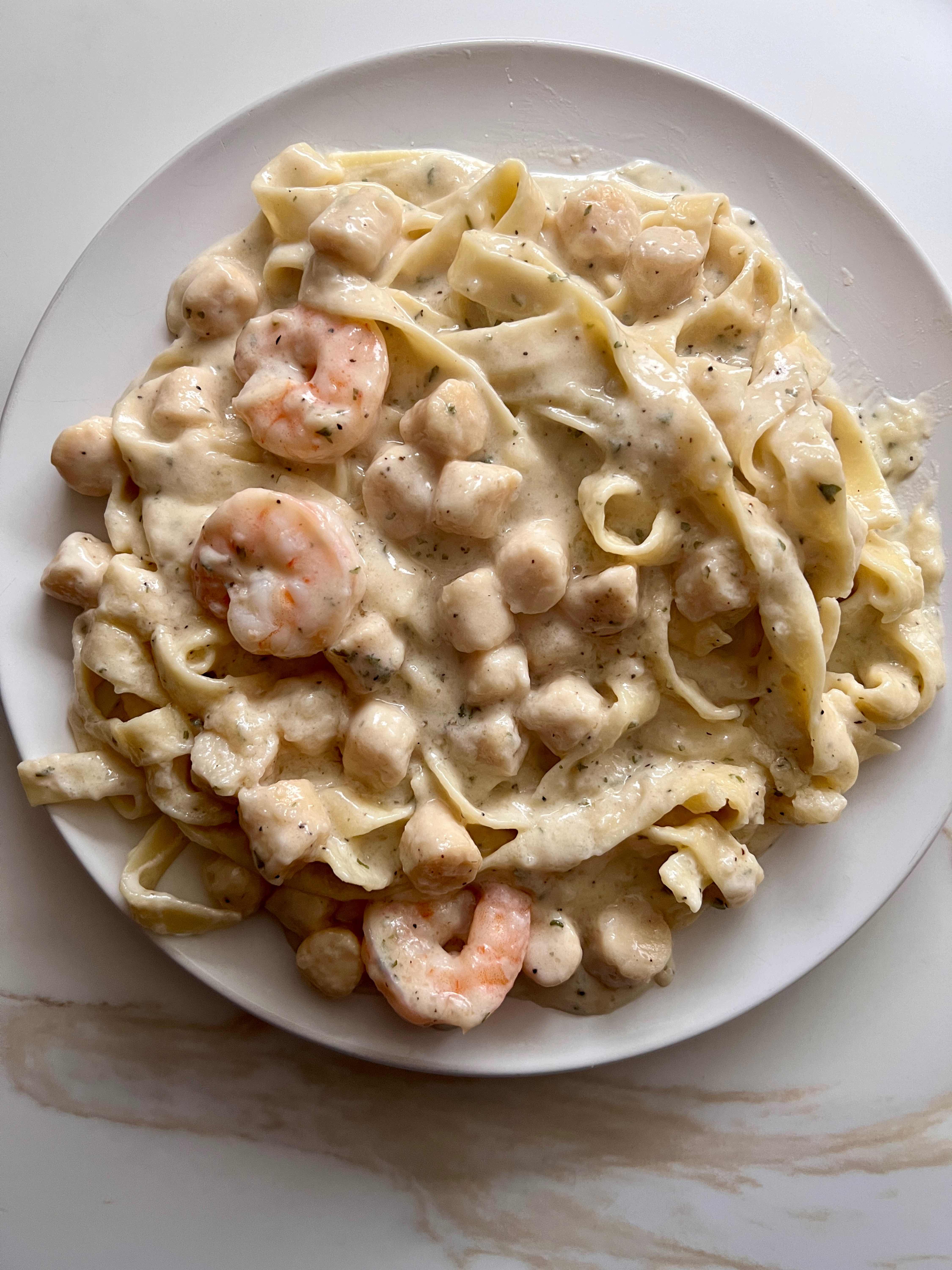 Shrimp and Scallop Alfredo