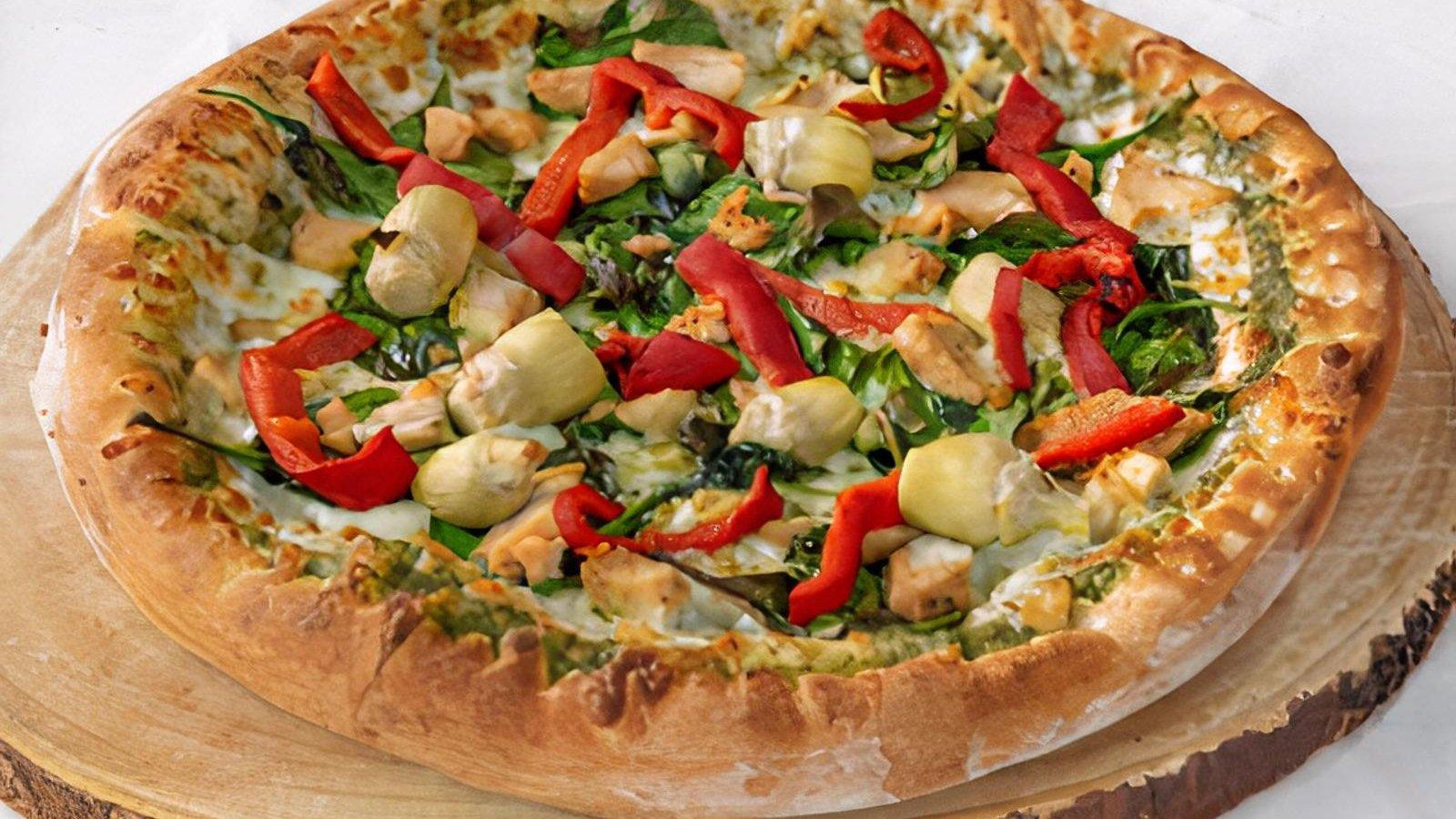 Chicken Basil Pesto Pizza