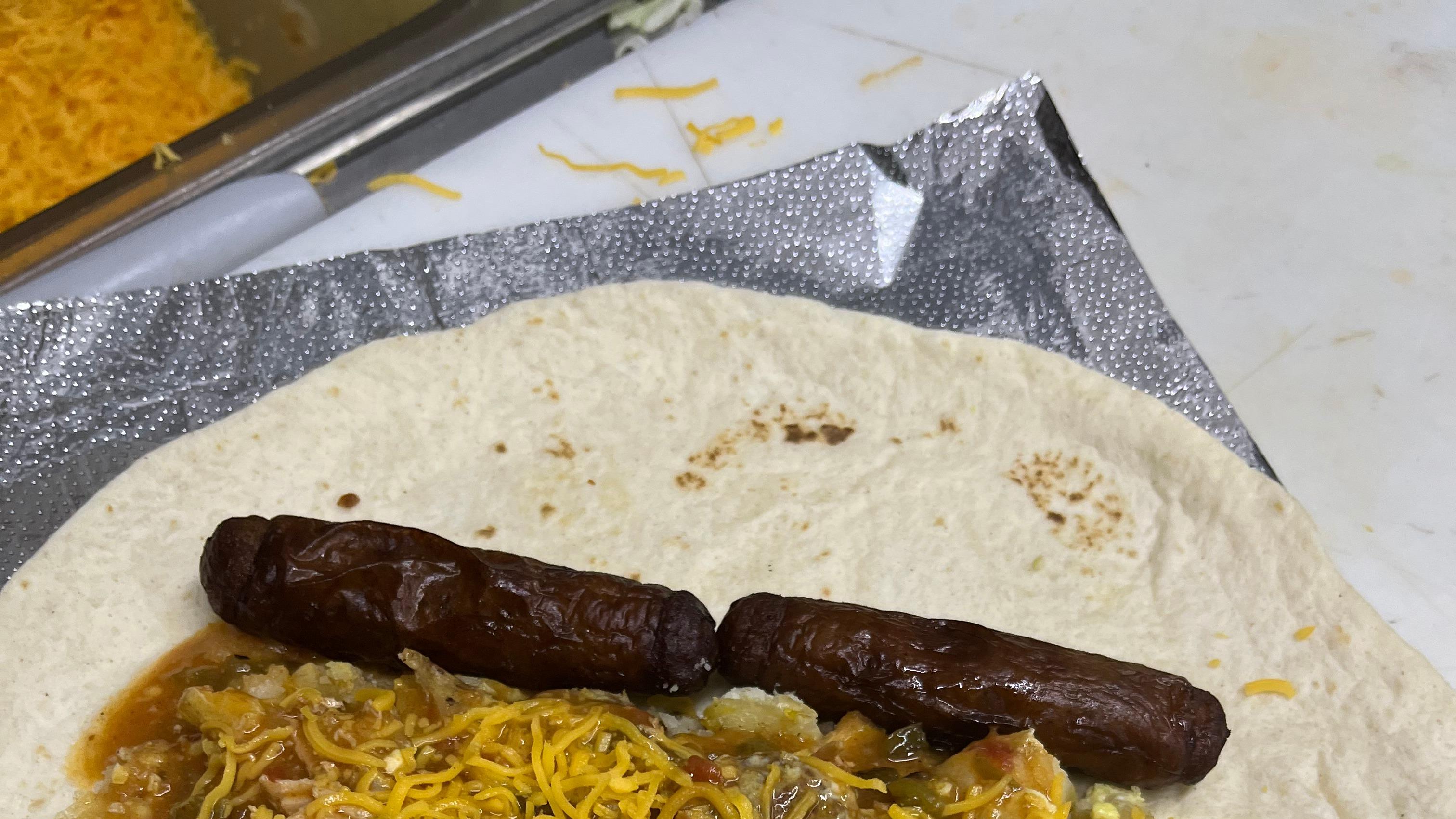 Sausage Wrapped Burrito