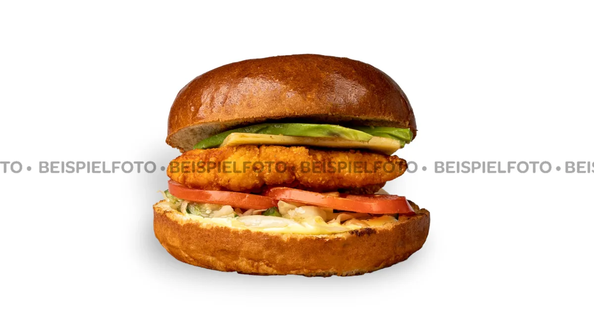 Rooster Mozzarella Chicken Burger Menu